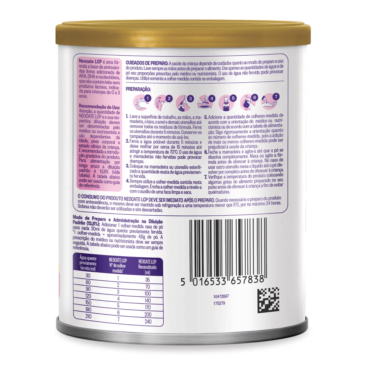 Neocate LCP 0 a 3 anos Lata 400g - Preview 2